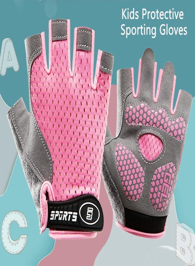 Vikodah Kids-Cycling-Gloves Hand-Protective Half-Finger Anti-Slip-Gel Breathable for Gym - Image 3